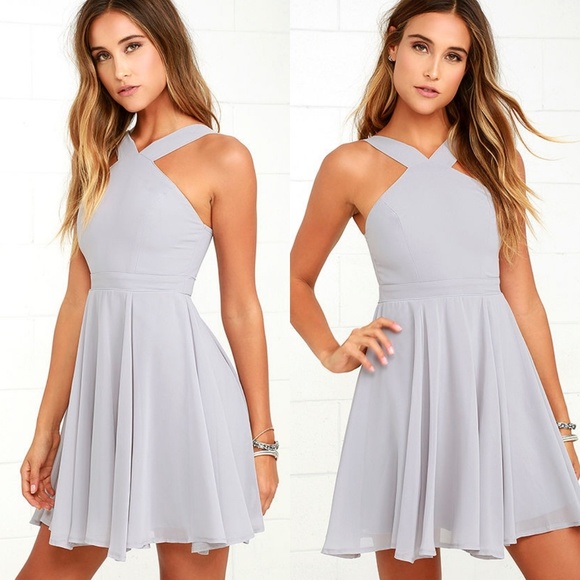 Lulus Dresses & Skirts - Lulu's Forevermore skater grey dress s